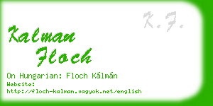 kalman floch business card